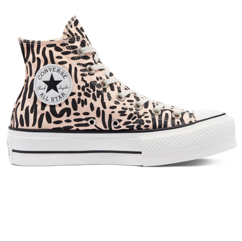 ANIMAL PRINT PLATFORM CHUCK TAYLOR ALL STAR CONVERSE - Picture 1 of 6